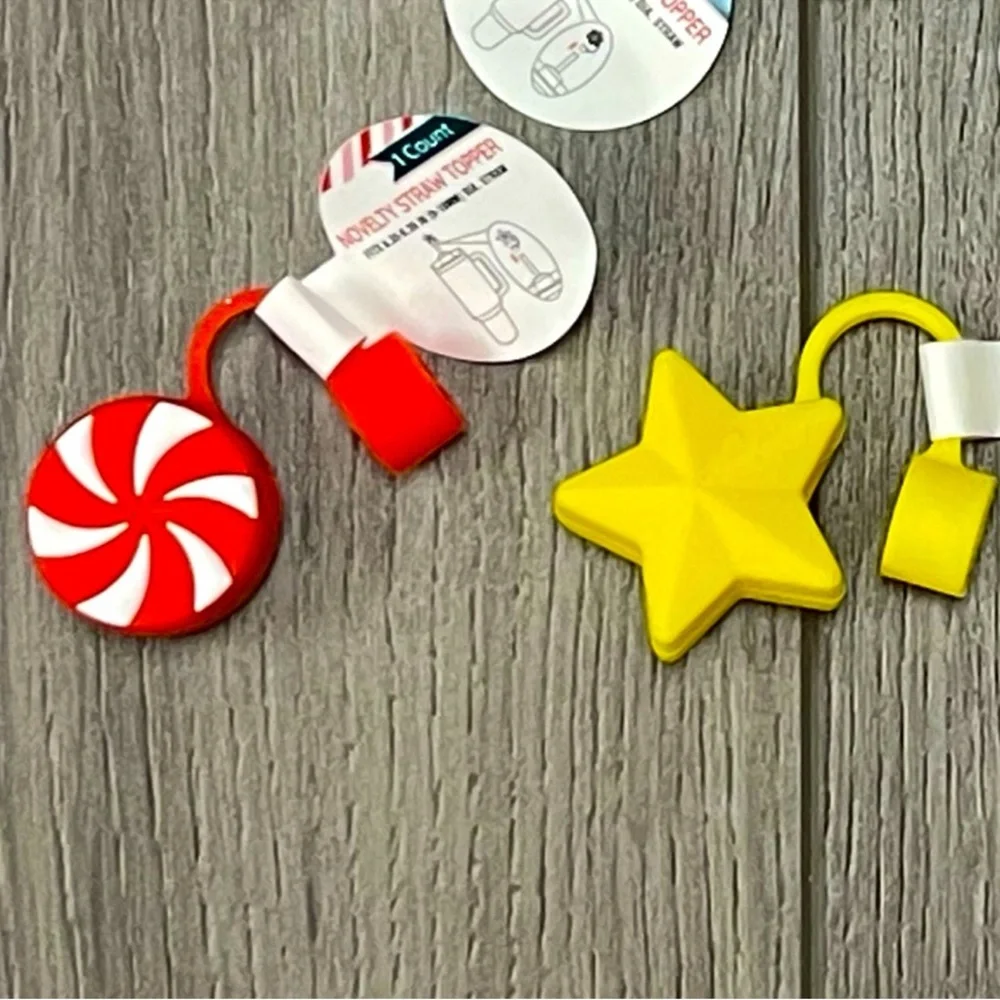 NWT Target Bullseye Playground Holiday 2024 Tumbler Straw Toppers, Full Set of 6